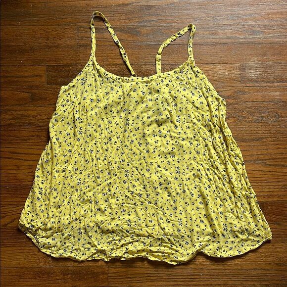 Torrid Yellow Floral Tank Top - Picture 1 of 6